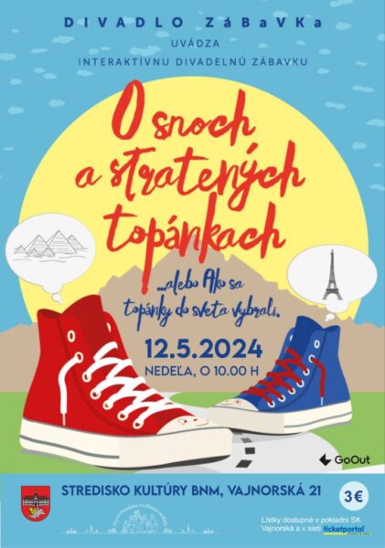 Mestská časť Bratislava – Nové Mesto pozýva všetkých na bábkové divadelné predstavenie O snoch a stratených topánkach