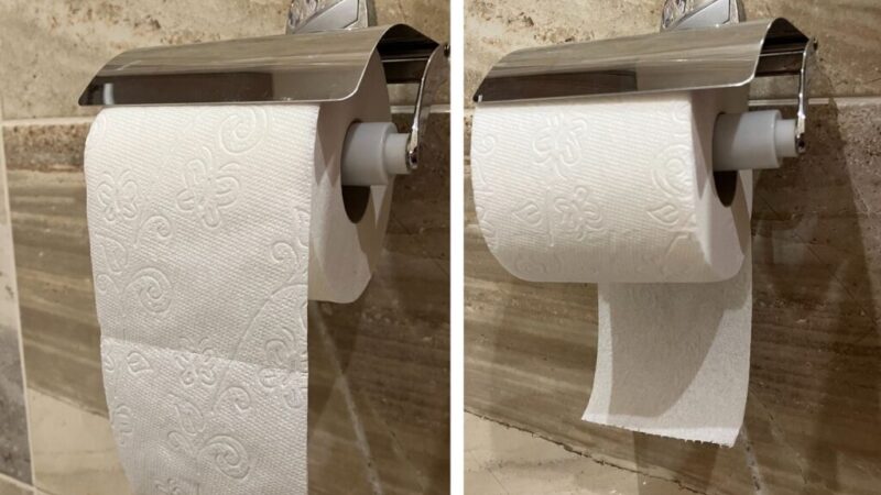 Ako zavesíte toaletný papier? „Budete ho musieť vytrieť. Len jedna strana je správna