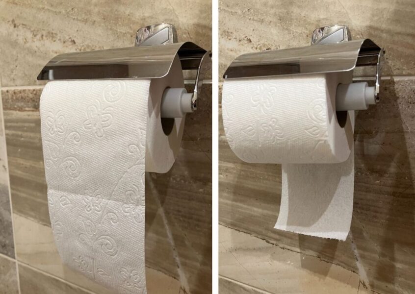 Ako zavesíte toaletný papier? „Budete ho musieť vytrieť. Len jedna strana je správna