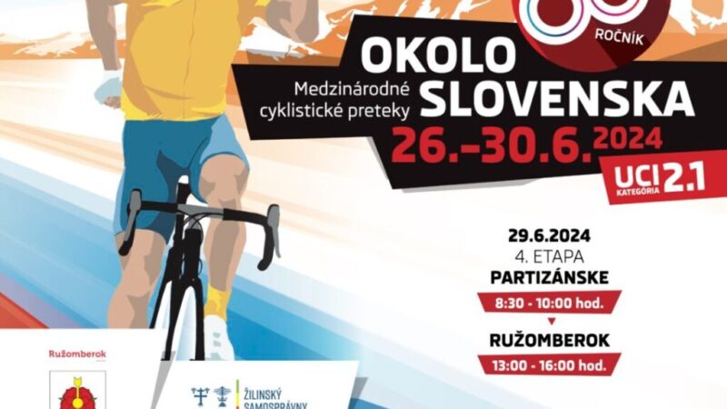 Ružomberok privíta víťazov 4. Etapy Medzinárodných cyklistických pretekov Okolo Slovenska