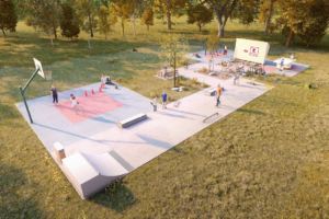 V Brezne na nábreží Hrona čoskoro pribudne nové multifunkčné ihrisko K Park