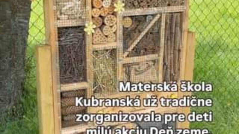 Trenčín : Materská škola Kubranská má aj vďaka dotácii od mesta Trenčín nové domčeky pre hmyz. #materskaskola #kubra #trencin #domcekyprehmyz #denzeme #chranimeprirod…