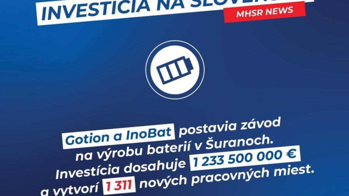 A JE TO TU!
 #mhsr #investicie #denisasakova #podpredsednickavlady #prvaministerka #ministerkahospodarstva #mhinvest #inobat #gotion #priemyselnyparksurany