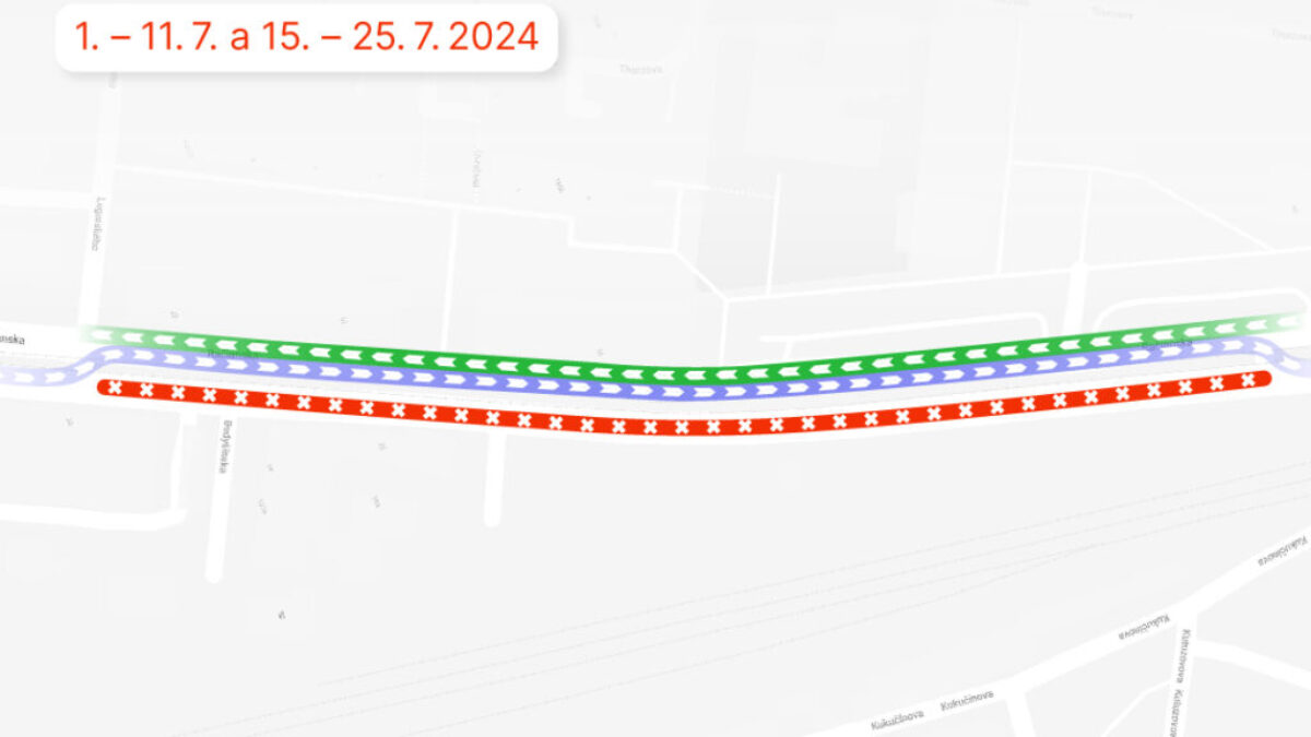 Bratislava:  V rámci modernizácie Račianskej ulice sú počas letných prázdnin naplánované dopravné obmedzenia aj v úseku medzi Legerského a Jarošovou v smere z mesta:

 …