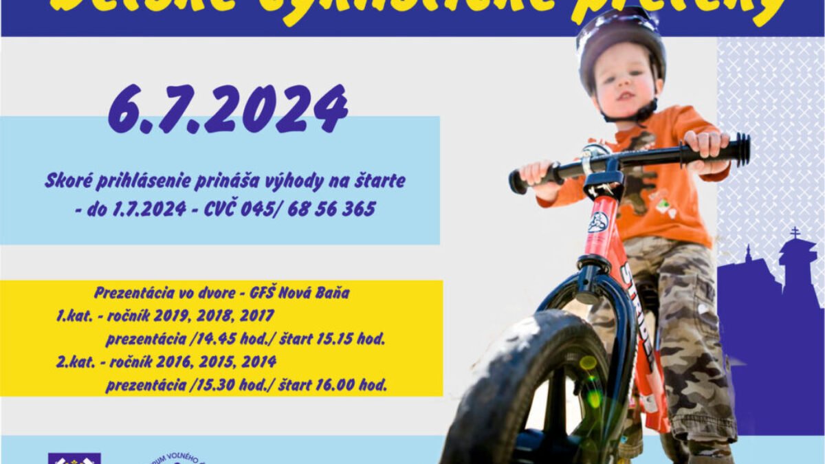Detské cyklistické preteky 2024 v Novej Bani