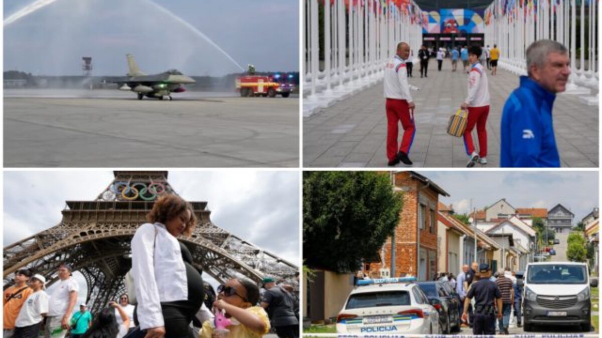 Top foto dňa (22. júl 2024): Stíhačky F-16 na Slovensku, prípravy na LOH v Paríži aj streľba v Chorvátsku