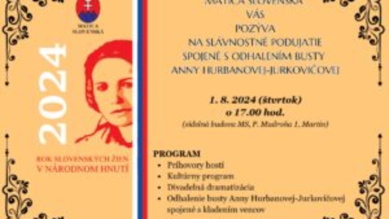 Pocta Anne Hurbanovej-Jurkovičovej a ďalším národným dejateľkám