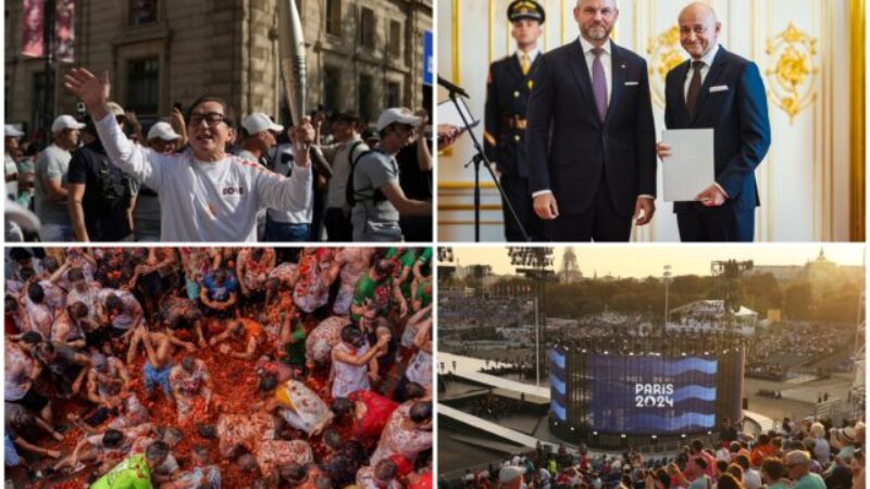 Top foto dňa (28. august 2024): Paradajková bitka La Tomatina, otvárací ceremoniál paralympiády v Paríži aj vymenovanie profesorov