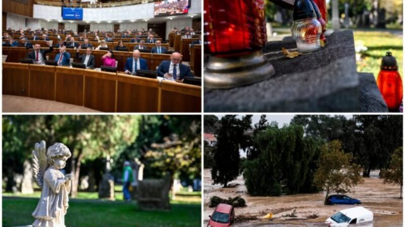 Top foto dňa (29. október 2024): Prípravy na sviatok Všetkých svätých, rokovanie 22. schôdze NRSR aj záplavy v Španielsku