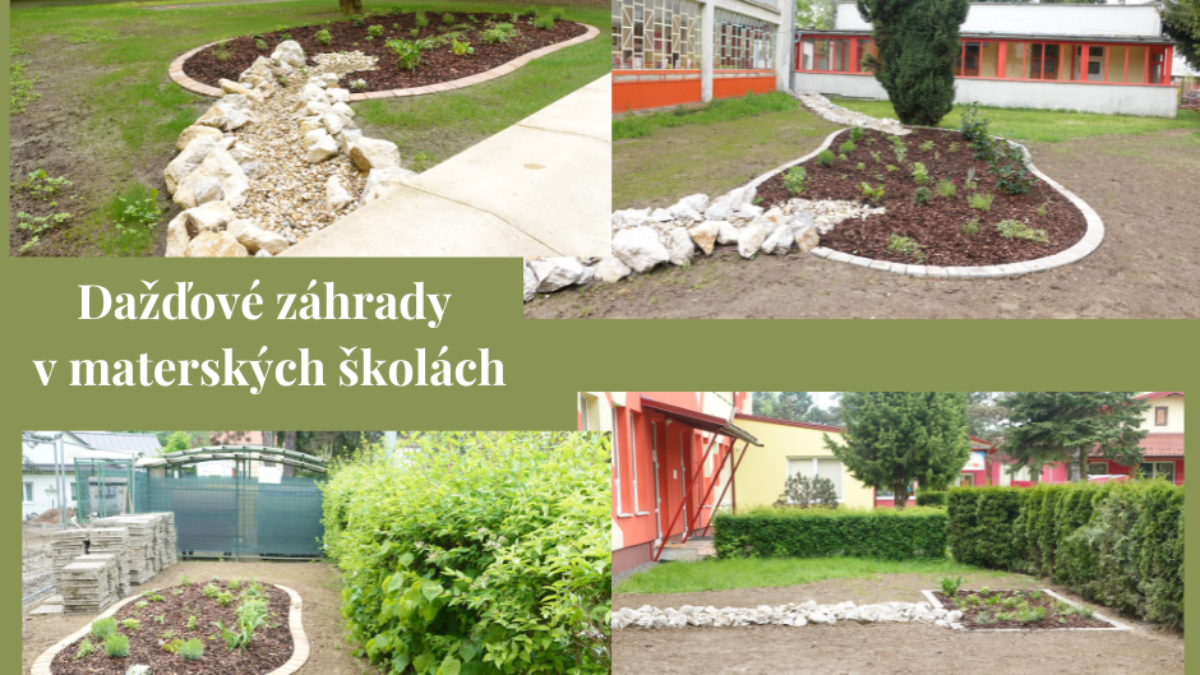 V areáli štyroch materských škôl v Snine vyrástli dažďové záhrady