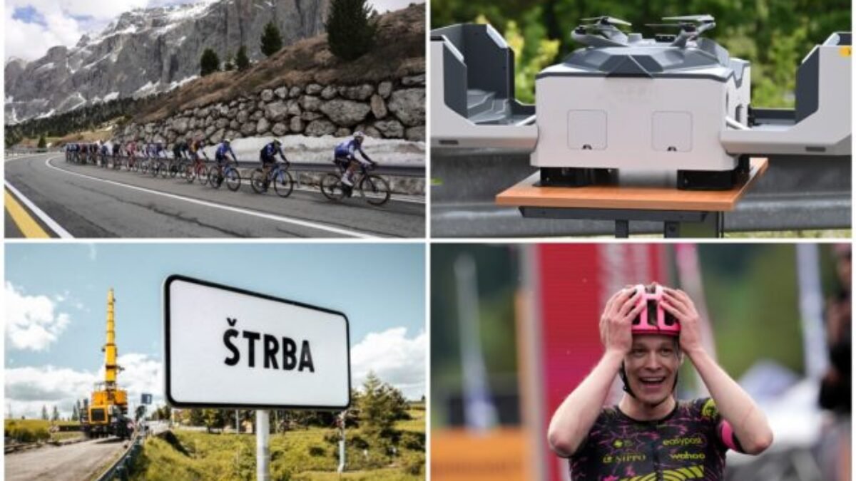 Top foto dňa (22. máj 2024): Inšpekčný let dronom, rekonštrukcia mosta v Štrbe aj talianske cyklistické preteky Giro d’Italia