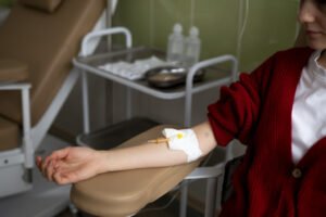 Dobrovoľné darovanie krvi na Základnej škole v Štúrove