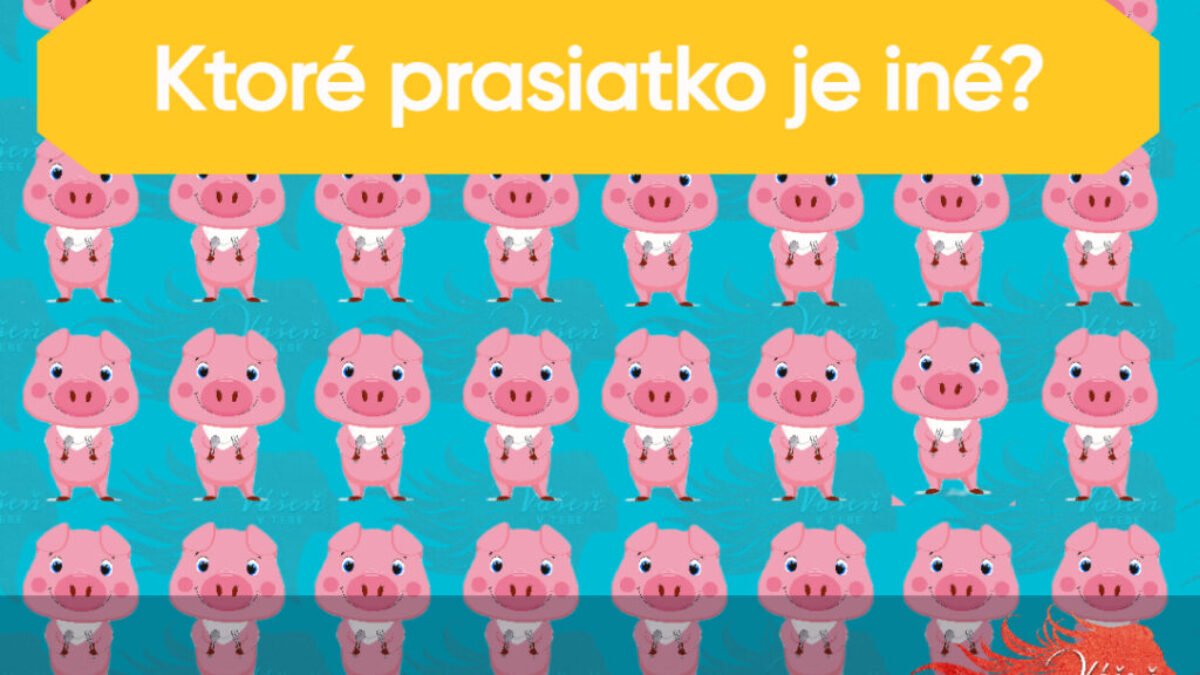 Test pozornosti: Ktoré prasiatko je iné? Cvičenie dobré pre mozog