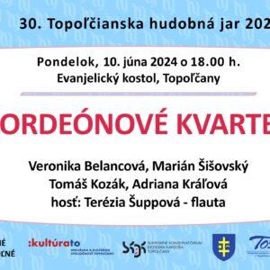 Topoľčany: Ďalší z koncertov Topoľčianskej hudobnej jari vás čaká už budúci pond...