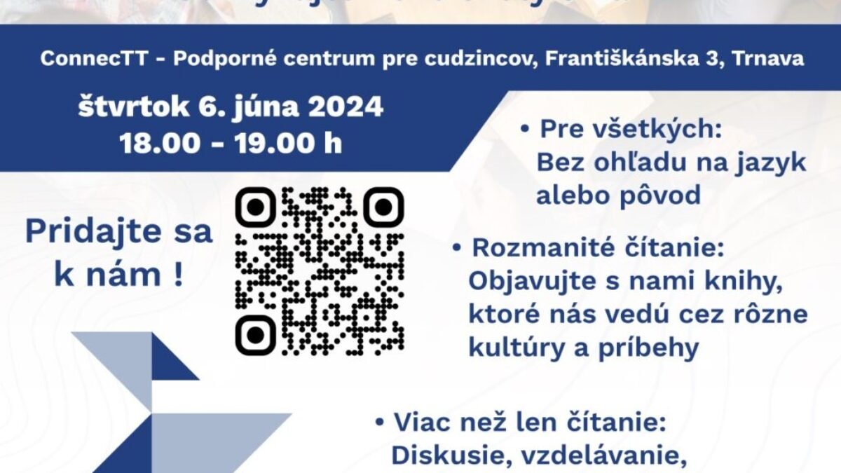 Trnava : KNIŽNÝ KLUB V CONNECTE POKRAČUJE 

Príďte na ďalšie stretnutie Knižného klubu, k…