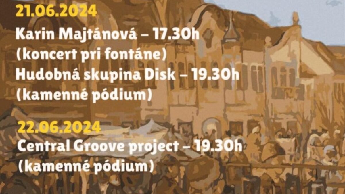 Topoľčany: Už máte plány na víkend?
Pozývame vás na Petro-Pavlovský jarmok, ktorý začína už zajtra na námestí. V piatok a v sobotu pre vás pripravujeme aj hudobný prog…
