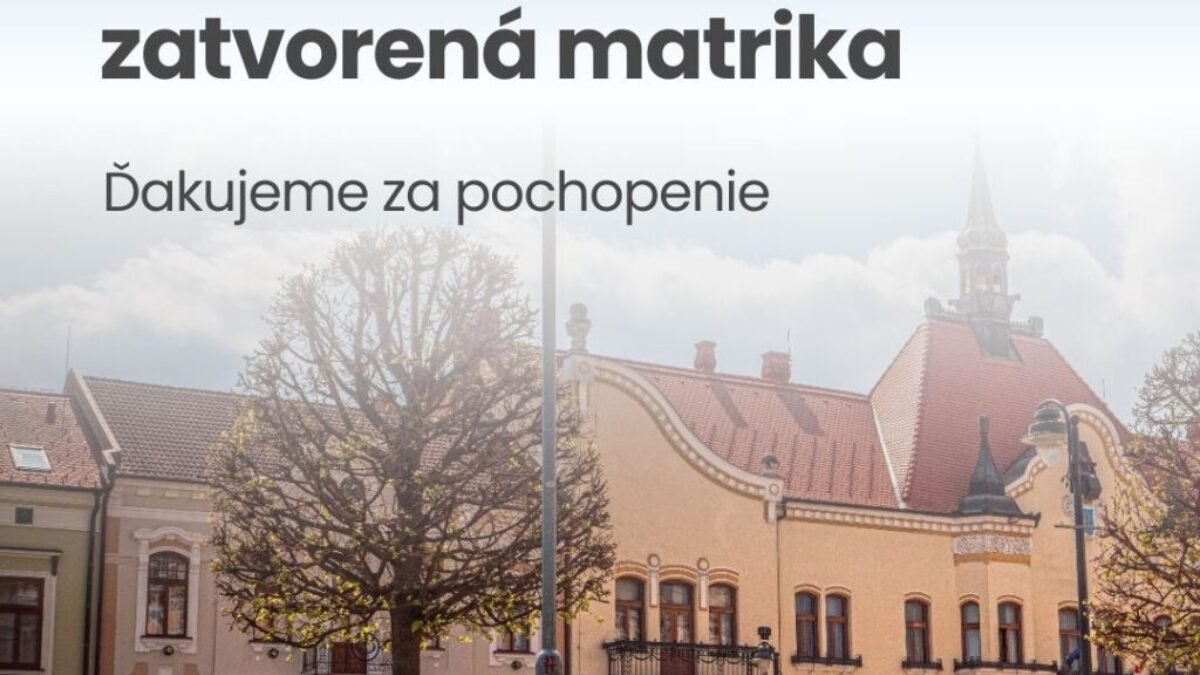 Topoľčany: Oznamujeme, že dňa 21.6.2024 bude zatvorená matrika z dôvodu konania podujatia. 
 Úradné záležitosti na matrike vybavíte opäť v pondelok 24.6.2024. Ďakujem…