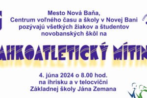 Pozvánka na 11. ročník Ľahkoatletického mítingu v Novej Bani