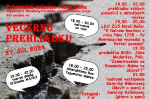 Večerná prehliadka Pohronského múzea v Novej Bani