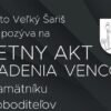 Pozvánka na Pietny akt k 80. výročiu Slovenského národného povstania vo Veľkom Š...