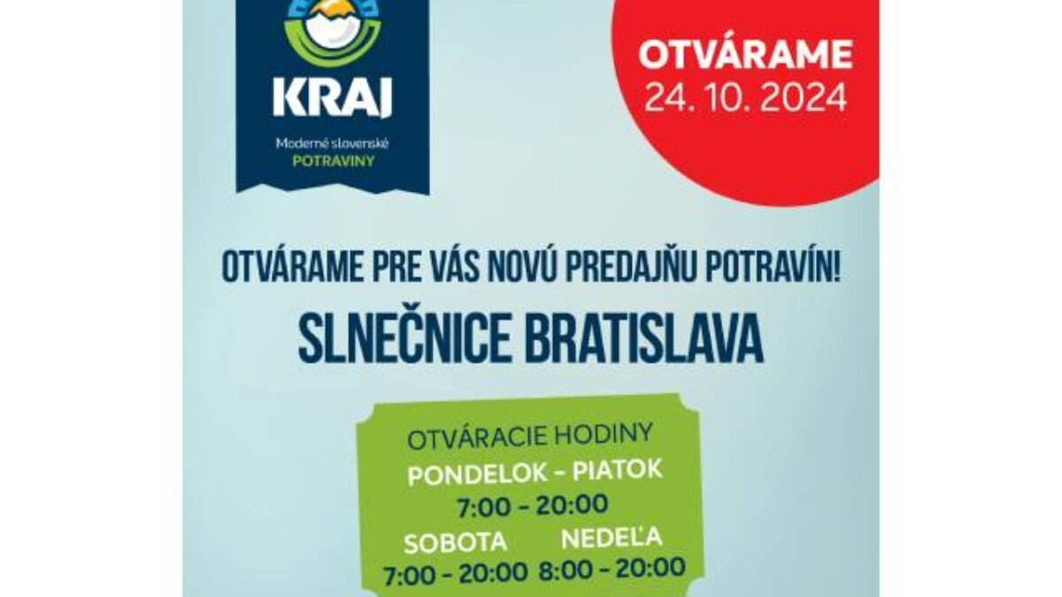 KRAJ otvára predajňu vo štvrti Slnečnice