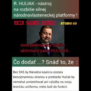 Štefan Harabin: Liberáli HLASoSMERu v koalícii chcú zlikvidovať SNS
