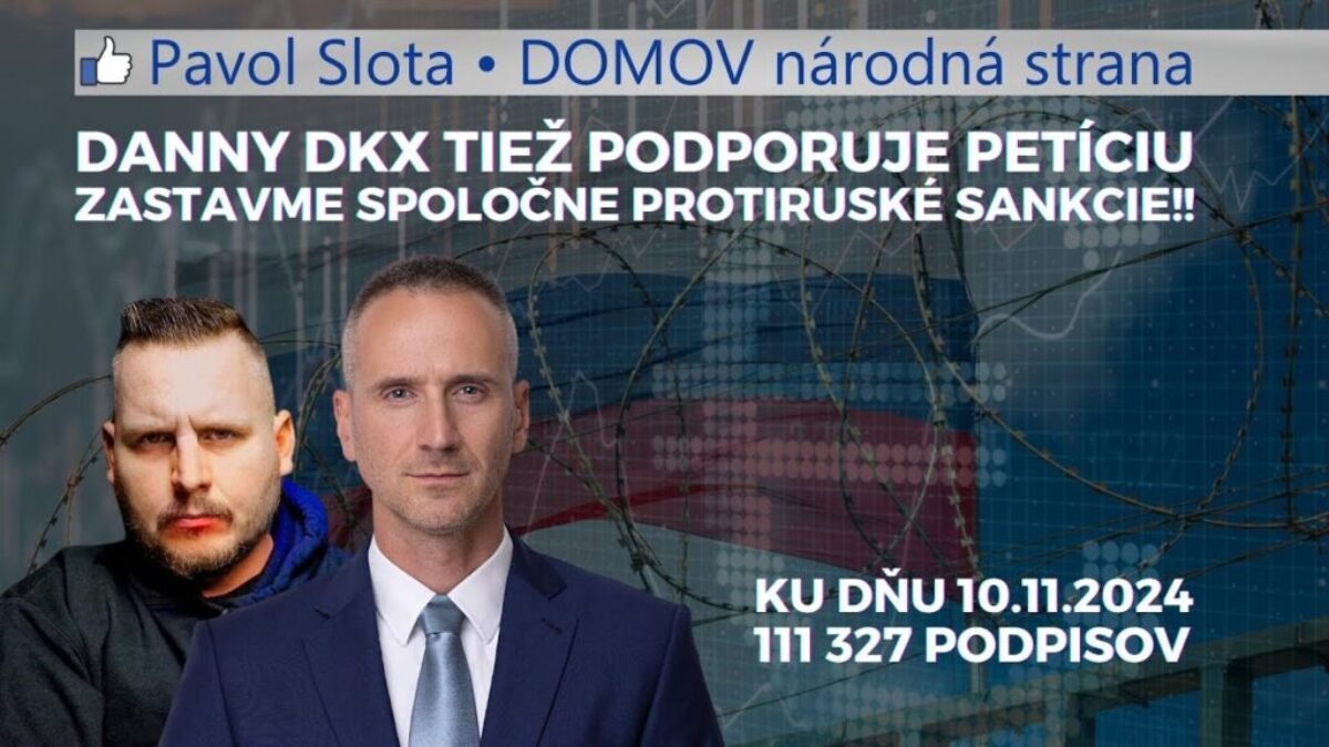 Danny DKX oficiálne podporil petíciu Zastavme spoločne protiruské sankcie