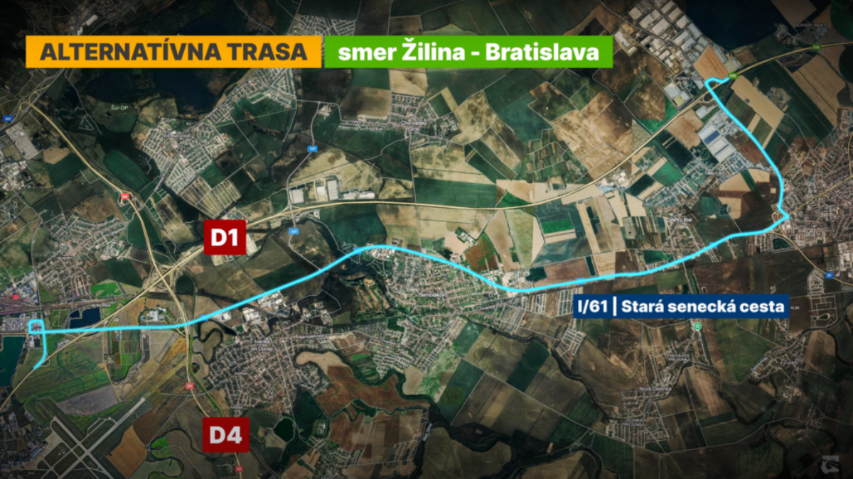 Diaľnica D1 zo Senca po Zlaté Piesky bude cez víkend uzavretá. Chystá sa pripojenie vetvy D4 na Raču
