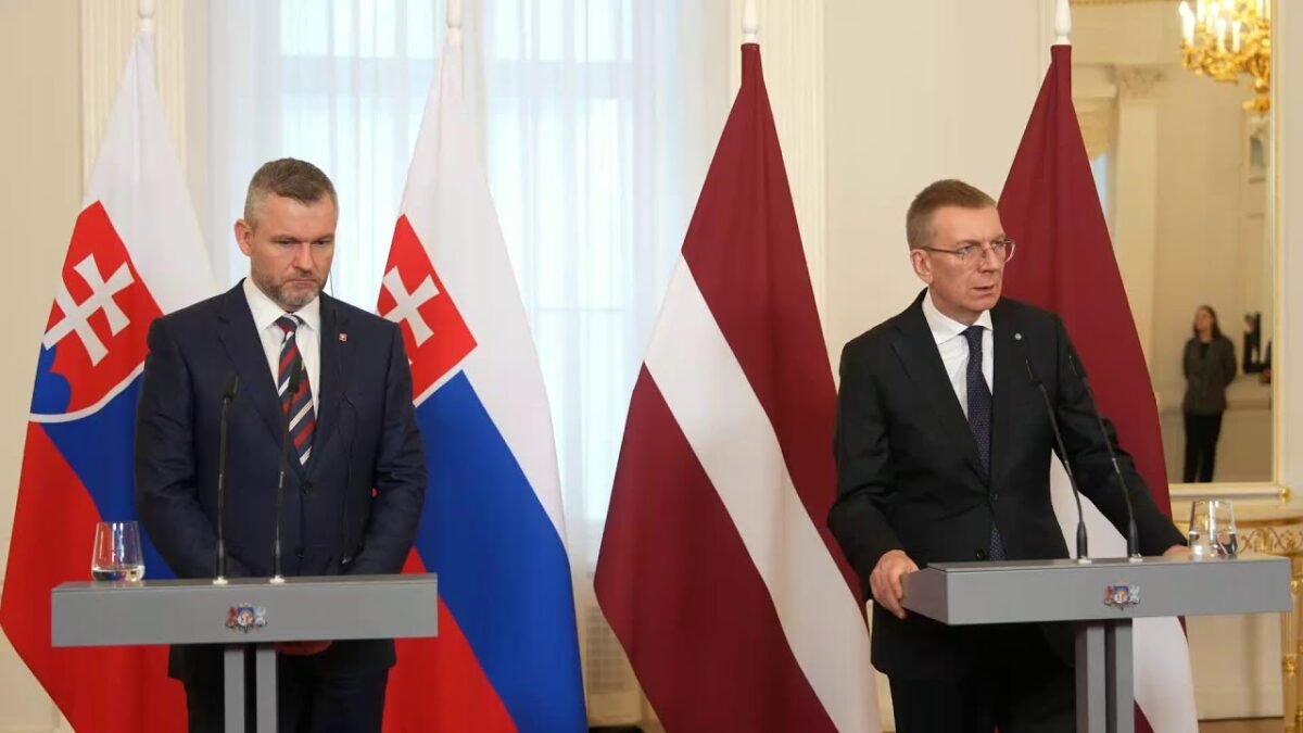 Tlačová konferencia prezidenta Slovenskej republiky s prezidentom Lotyšska