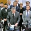Tlačová konferencia po mimoriadnom zasadnutí Bezpečnostnej rady SR.