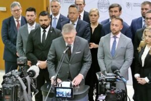 Tlačová konferencia po mimoriadnom zasadnutí Bezpečnostnej rady SR.