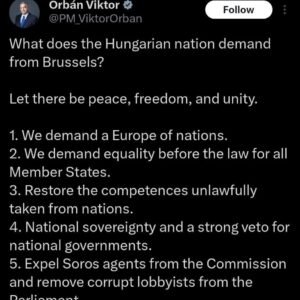 Maďarský premiér Orban zverejnil zoznam požiadaviek pre Brusel -„Únia, ale bez U...
