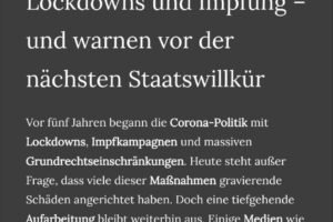 Pri 5. výročí pandémie COVID-19, hlavné nemecké médiá varujú a pripomínajú vládn...