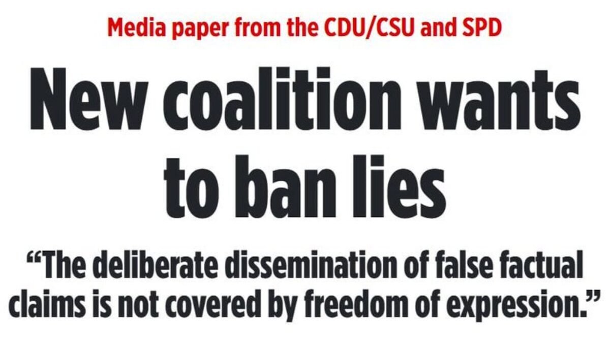 V Nemecku chce nová koalícia CDU/CSU/SPD zaviesť cenzúru