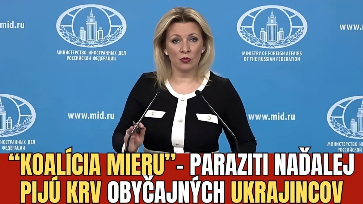 MÁRIA ZACHAROVOVÁ: „EÚ KŔMI PARAZITOV V KYJEVE. MIER? LEN NA PAPIERI.“ | TVOTV