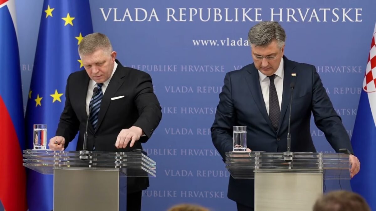 Tlačová konferencia predsedu vlády SR Roberta Fica a predsedu vlády Chorvátska Andreja Plenkovića