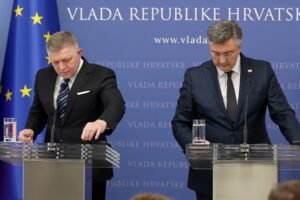 Tlačová konferencia predsedu vlády SR Roberta Fica a predsedu vlády Chorvátska A...