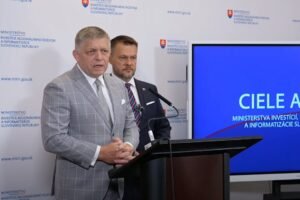 TK predsedu vlády SR R. Fica a ministra S. Migaľa po rokovaní na MIRRI