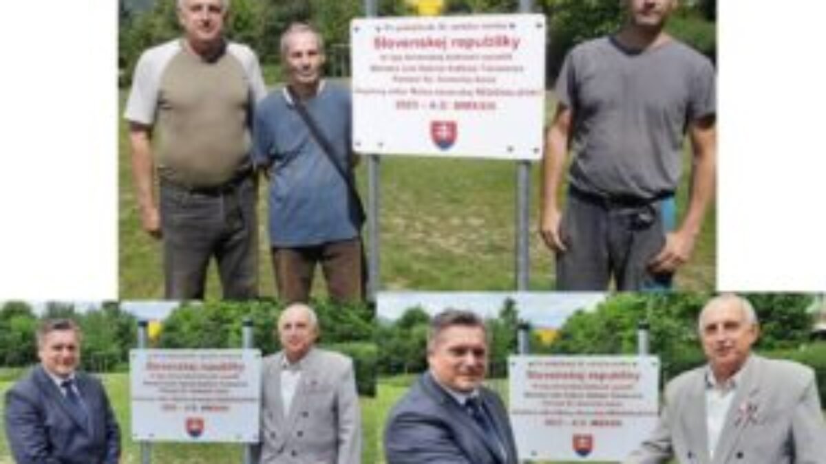 Informačná tabuľa k zasadeným lipkám k 30. výročiu slovenskej štátnosti osadená a sprístupnená verejnosti