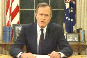 George Bush poslal americkú armádu a Národnú gardu, aby sa vysporiadali s nepoko...