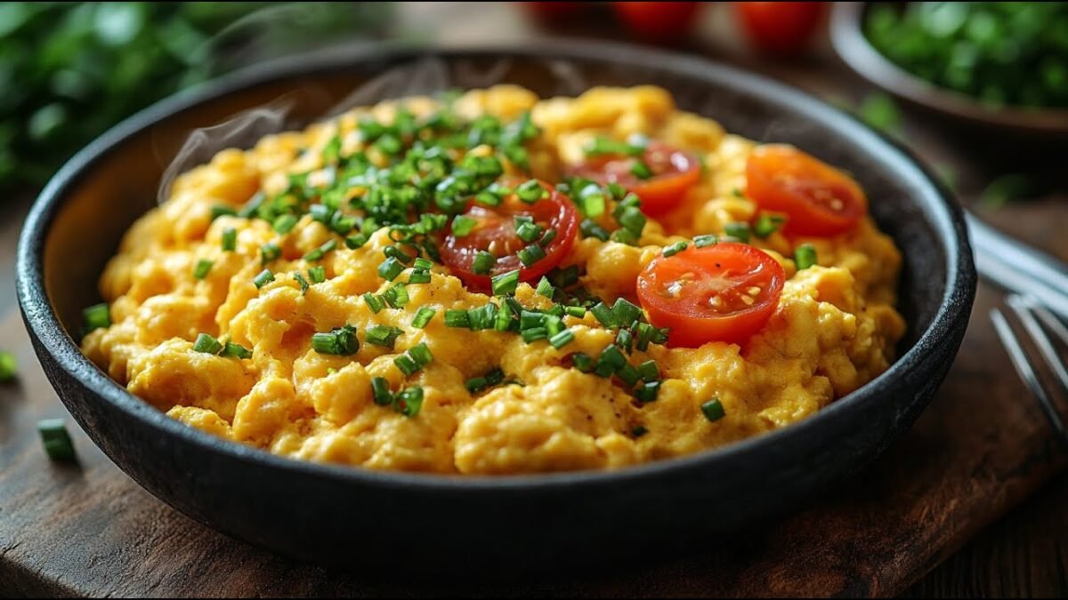 Vegánska praženica z cícerovej múky – Najlepší recept bez vajec!