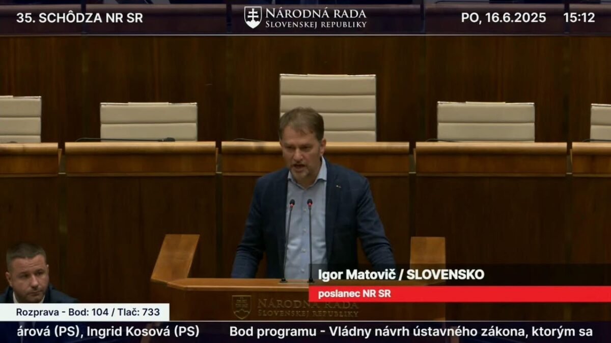 Igor Matovič v rozprave k zmene ústavy