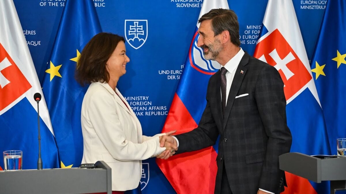 Tlačová konferencia ministrov zahraničných vecí Slovenska a Slovinska