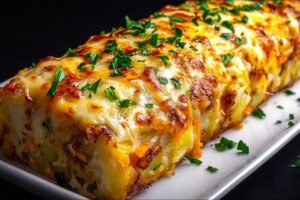 Zemiaková frittata z troch vajec.