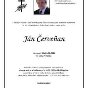 Mesto Trenčín: Ján Červeňan