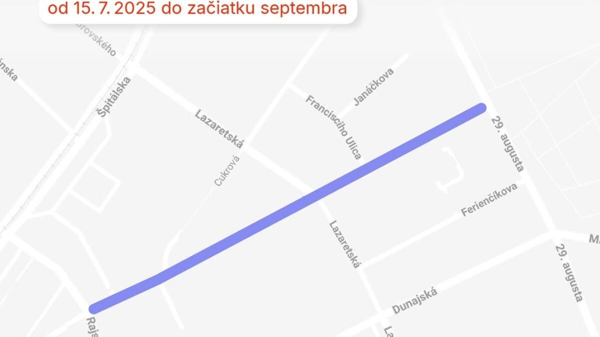 Mesto Bratislava: "Oprava Cintorínskej v lete" Mesto Bratislava: „Oprava Cintorínskej v lete“