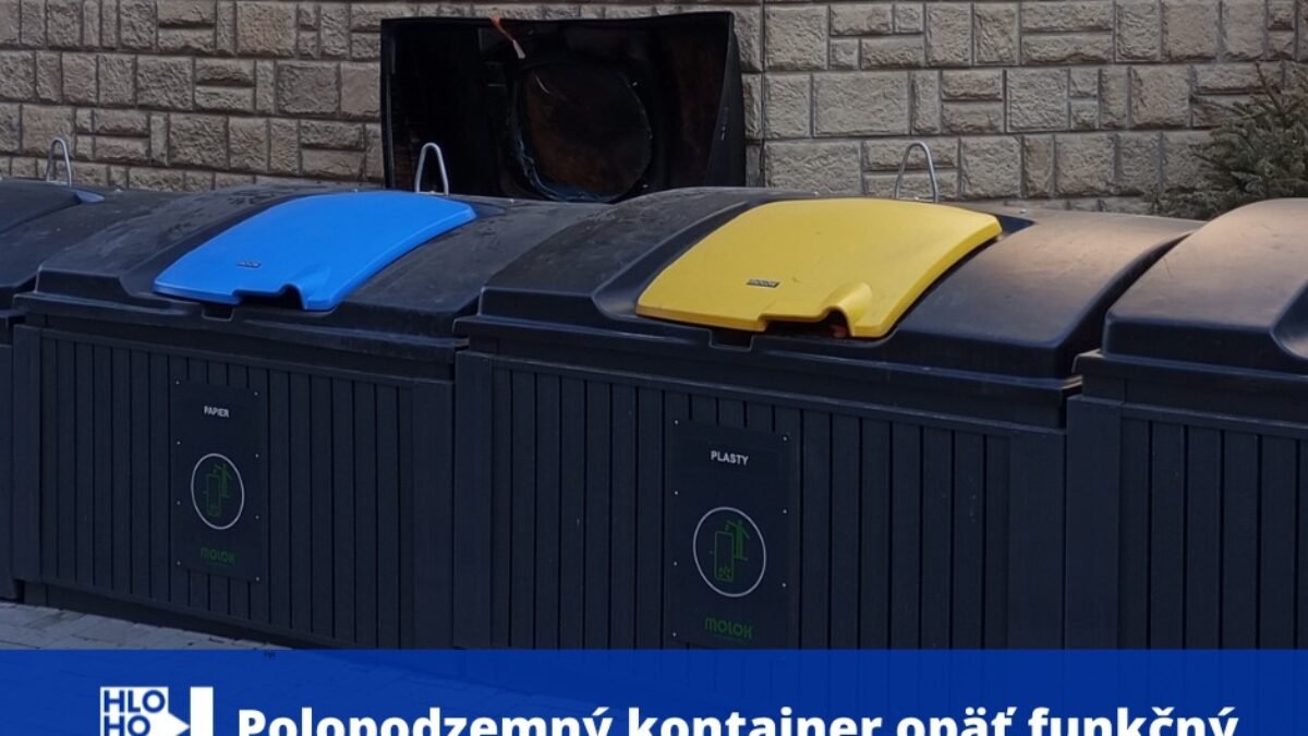 Mesto Hlohovec: Polopodzemný kontajner na Sihotskej 9 opäť funkčný.