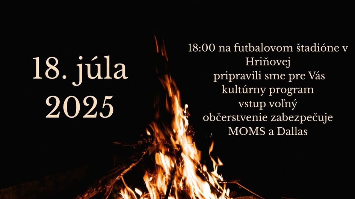 Mesto Hriňová: UŽ TENTO PIATOK! Vatra zvrchovanosti v Hriňovej – Oslávme spolu 33. výročie Deklarácie SNR!