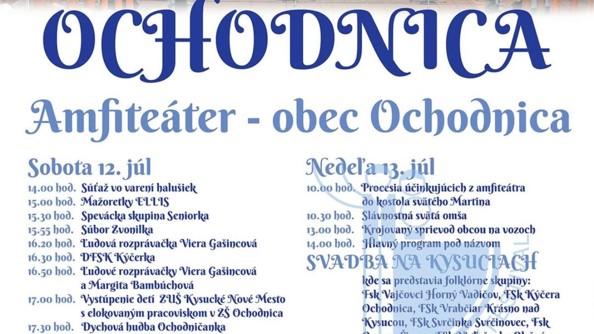 Mesto Krásno nad Kysucou: „Folklór pod holým nebom tento víkend!“
