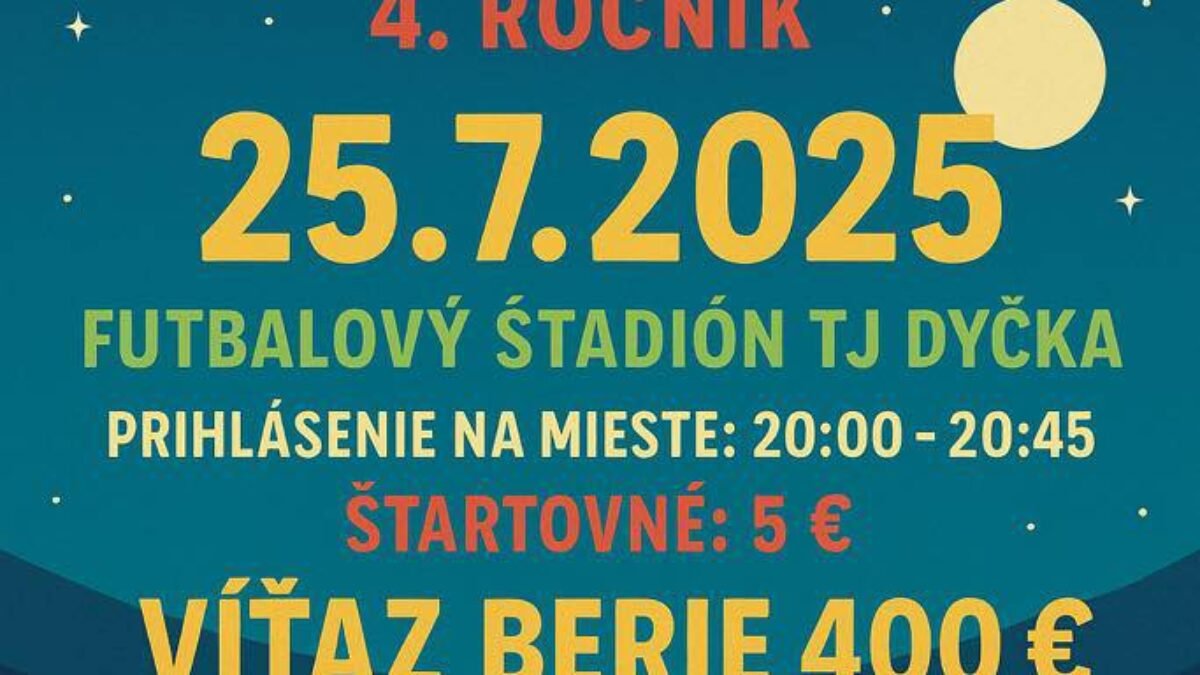 Mesto Vráble: 4. ročník Vrábeľskej nočnej penalty klope na dvere